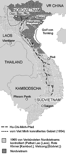 Indochina zur Zeit des Vietnamkriegs